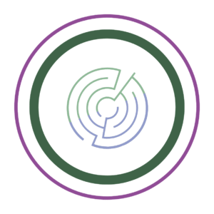 Maze surrounded by two circles