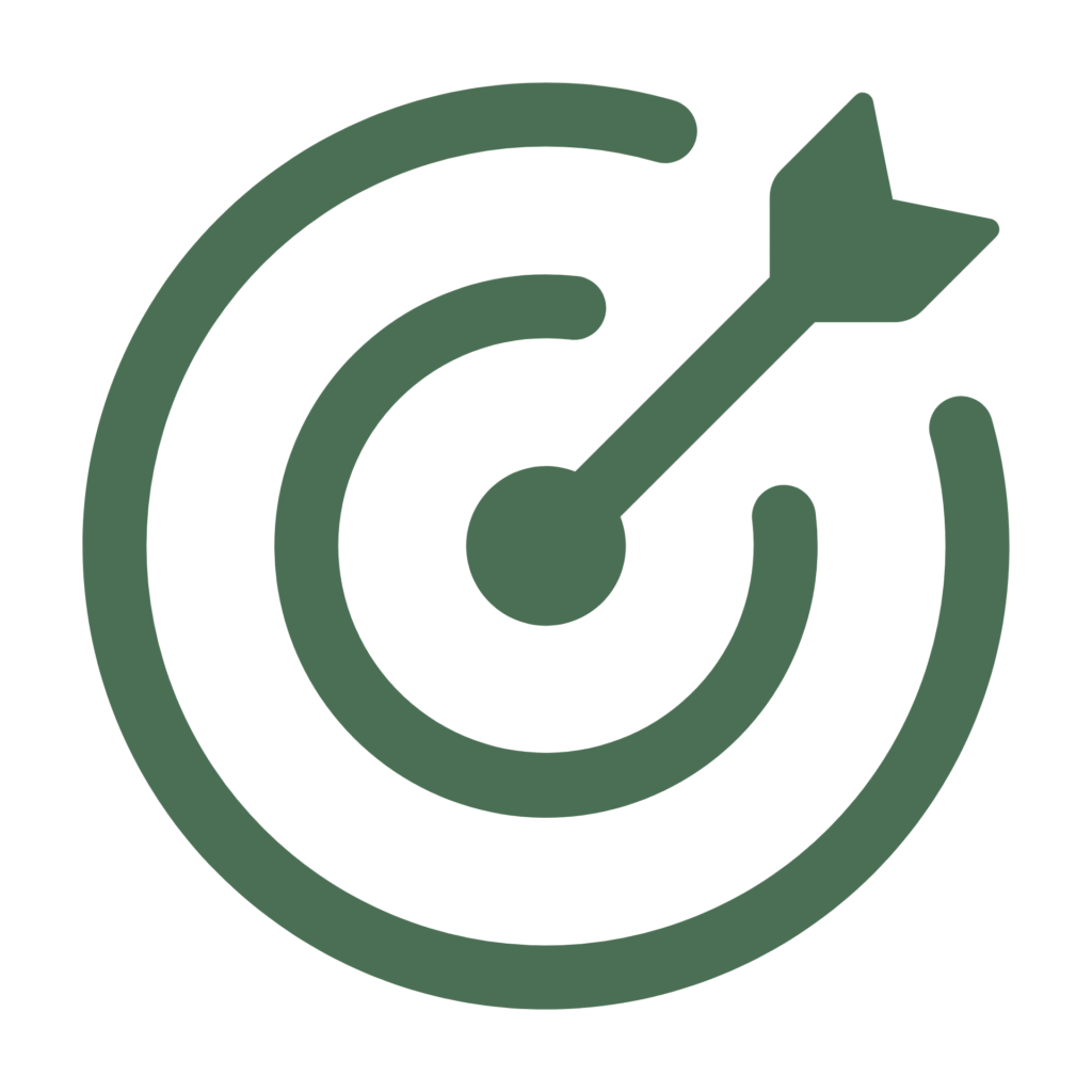 Target with an arrow at the centre